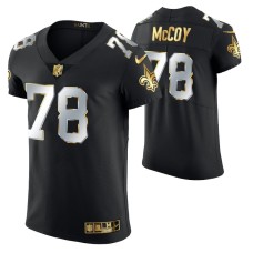 Men New Orleans Saints Erik McCoy Golden Edition Black Elite Jersey