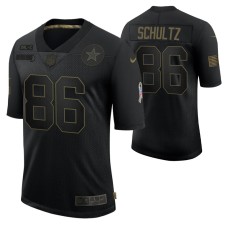 Dallas Cowboys #86 Dalton Schultz Black 2020 Salute To Service Limited Jersey