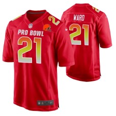 Men AFC Cleveland Browns Denzel Ward 2019 Pro Bowl Nike Game Jersey Red