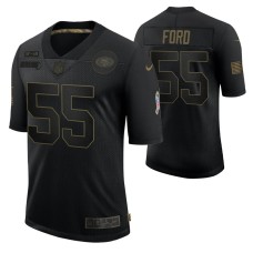 San Francisco 49ers Dee Ford #55 Black Limited 2020 Salute To Service Jersey