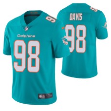 Dolphins Raekwon Davis 2020 NFL Draft Aqua Jersey Vapor Limited