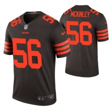 Men No. 56 Takkarist McKinley Cleveland Browns Brown Color Rush Legend Jersey