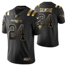 New England Patriots Stephon Gilmore Golden Edition Black Jersey