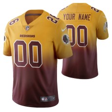 Washington Redskins Custom Men Burgundy Color Crash Gradient Jersey