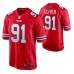 Buffalo Bills Ed Oliver #91 Game Red Alternate Jersey