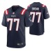 New England Patriots #77 Trent Brown Navy Game Jersey