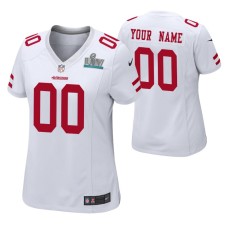 Custom San Francisco 49ers Super Bowl LIV Women White Game Jersey