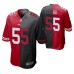 Men San Francisco 49ers Dee Ford #55 Split Red Black Two Tone Game Jersey