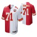 Men Kansas City Chiefs Mitchell Schwartz #71 Split Red White Two Tone Game Jersey