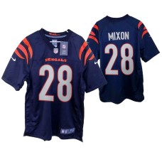 Cincinnati Bengals #28 Joe Mixon Game Navy Jersey