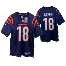 Cincinnati Bengals #18 A.J. Green Game Navy Jersey