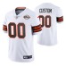 Custom #00 Vapor Limited White 75th Anniversary Throwback Cleveland Browns Jersey