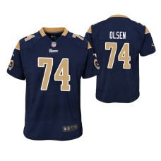 Youth Los Angeles Rams #74 Merlin Olsen Navy Nike Team Color Game Jersey