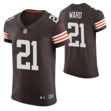 Men Cleveland Browns Denzel Ward Vapor Elite Brown Jersey