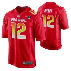 Men AFC New England Patriots Tom Brady 2019 Pro Bowl Nike Game Jersey Red