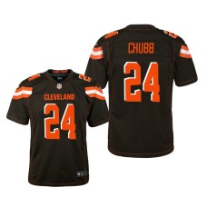 Youth Cleveland Browns #24 Nick Chubb Brown Nike Team Color Game Jersey