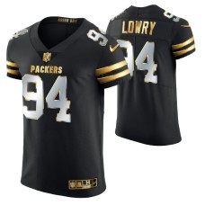 Green Bay Packers Dean Lowry #94 Golden Edition Black Elite Jersey