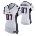 Women New England Patriots #87 Rob Gronkowski White Nike Game Jersey