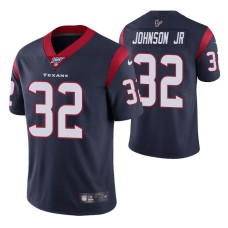 Houston Texans Lonnie Johnson Jr. Navy 100th Season Vapor Limited Jersey