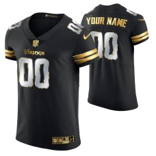 Minnesota Vikings Custom #00 Golden Edition Black Vapor Elite Jersey