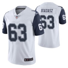 Men Dallas Cowboys Tyler Biadasz 2020 NFL Draft White Color Rush Limited Jersey