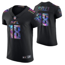 Men Atlanta Falcons Calvin Ridley #18 Vapor Elite Black Golden Edition Jersey