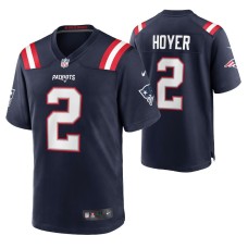 Men New England Patriots Brian Hoyer #2 Game Navy Jersey