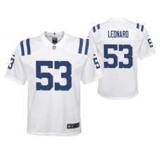 Darius Leonard Indianapolis Colts White Game Jersey Youth