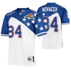 1994 Pro Bowl Dallas Cowboys #84 Jay Novacek White Blue Authentic NFC Jersey