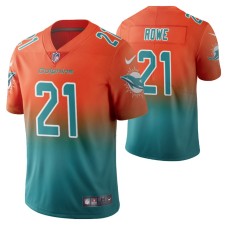 Miami Dolphins Eric Rowe Men Aqua Color Crash Gradient Jersey