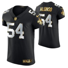 Men New Orleans Saints Kiko Alonso Golden Edition Black Elite Jersey