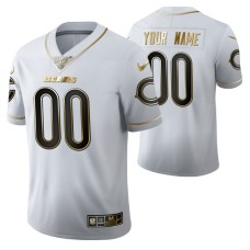 Chicago Bears Custom 100th Season Jersey White Vapor Limited Golden Edition