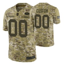 San Francisco 49ers #00 Custom Camo Limited 2018 Salute to Service Jersey Men