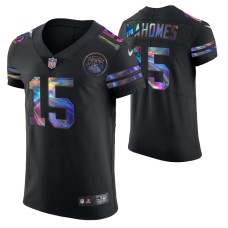 Kansas City Chiefs Patrick Mahomes #15 Vapor Elite Black Golden Edition Jersey