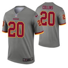 Men Landon Collins Washington Redskins Jersey Gray Inverted Legend Edition