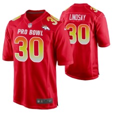 Men AFC Denver Broncos Phillip Lindsay 2019 Pro Bowl Nike Game Jersey Red