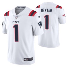 Men New England Patriots #1 Cam Newton Vapor Limited White Jersey