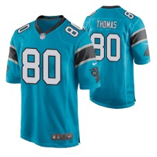 Carolina Panthers Ian Thomas #80 Blue Game Jersey