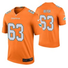 Michael Deiter Miami Dolphins Orange 2019 NFL Draft Color Rush Legend Jersey