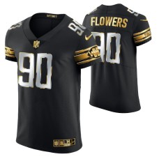 Detroit Lions Trey Flowers #90 Golden Edition Black Elite Jersey