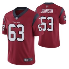 Roderick Johnson NO. 63 Vapor Limited Red Houston Texans Jersey