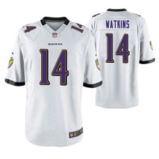 Baltimore Ravens Sammy Watkins #14 White Game Jersey