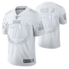 Cleveland Browns #71 Jedrick Wills Jr. Vapor Limited White Platinum Jersey