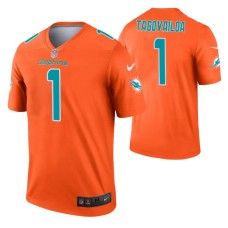 Men Tua Tagovailoa Miami Dolphins Jersey Orange Inverted Legend