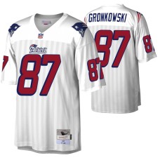 Men New England Patriots Rob Gronkowski Legacy Replica White Jersey