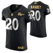 Los Angeles Rams Jalen Ramsey #20 Golden Edition Black Vapor Elite Jersey