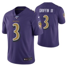 Baltimore Ravens Robert Griffin III Jersey 100th Season Purple Color Rush Edition