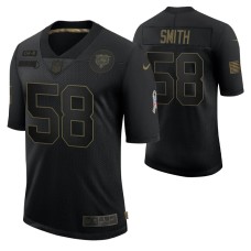 Chicago Bears #58 Roquan Smith Black 2020 Salute To Service Limited Jersey