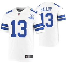 Men Dallas Cowboys Michael Gallup 60th Anniversary White Limited Jersey