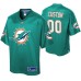 Men Miami Dolphins Custom Team Icon Aqua Jersey